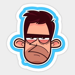 Grumpy Face Sticker